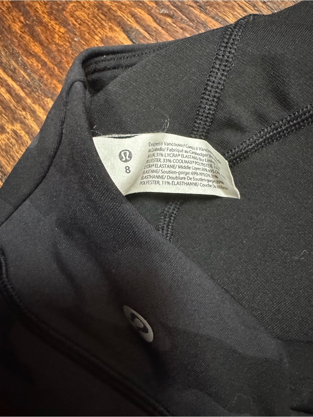 lululemon athletica Black Camouflage Longline To Be Elevated Sports Bra 8 - Picture 6 of 6